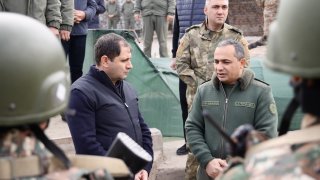The Chairman of the Investigative Committee Artur Poghosyan with RA Minister of Defense Suren Papikyan Visited Southeastern Border Zone of the Republic